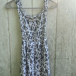 Sugar Black and White Smocked Sundress